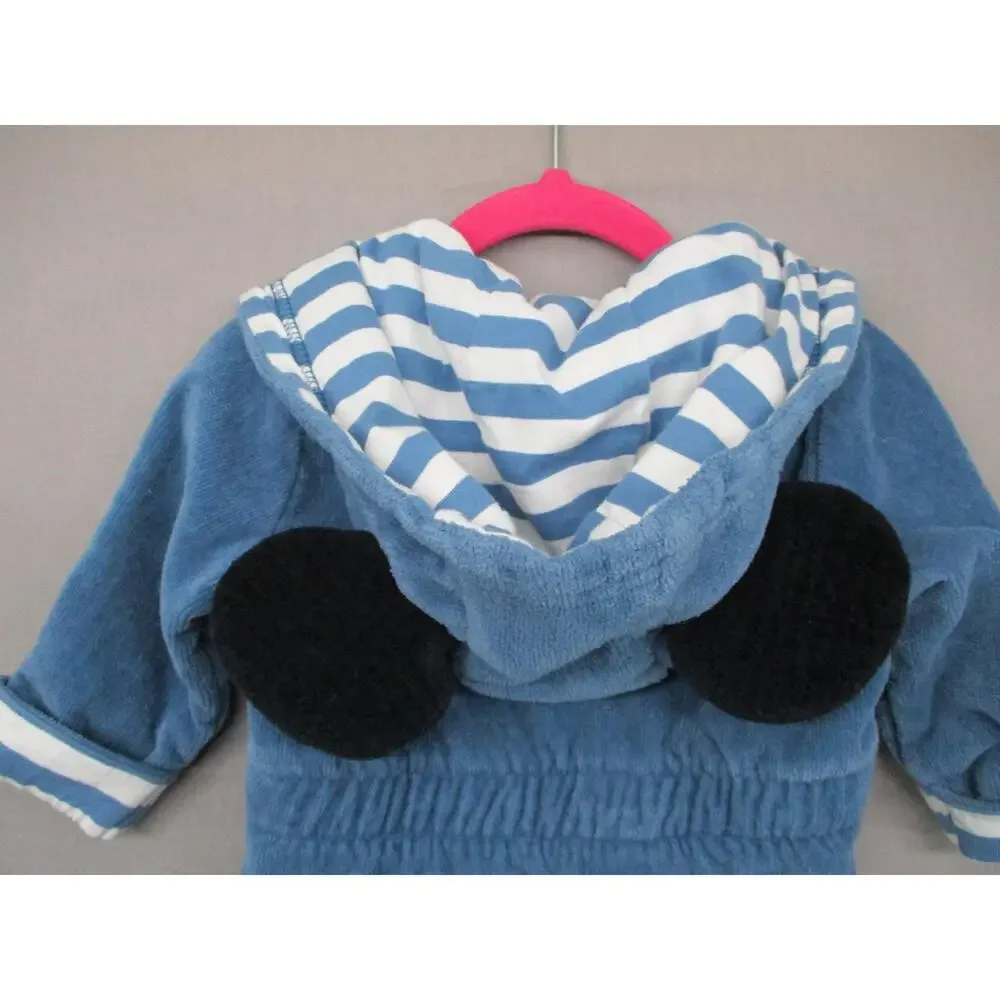 Disney Blue‎ Soft Comfy Hooded Robe Kids Size 6-9M